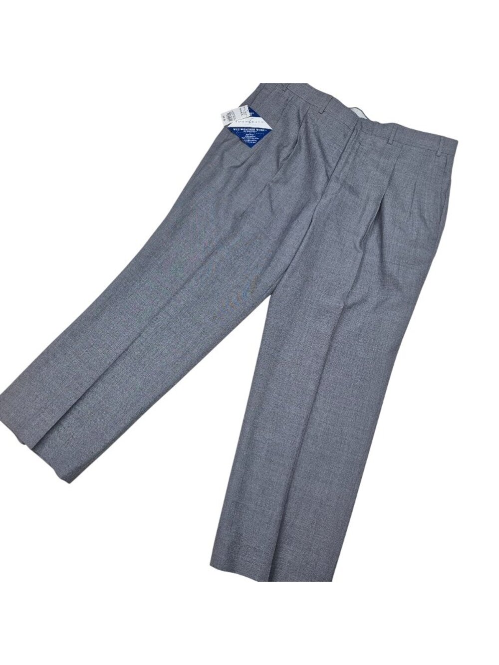 Towncraft Men's Wet Weather Wool Marled Gray Pants Sz 40/29 1990's VINTAGE NWT